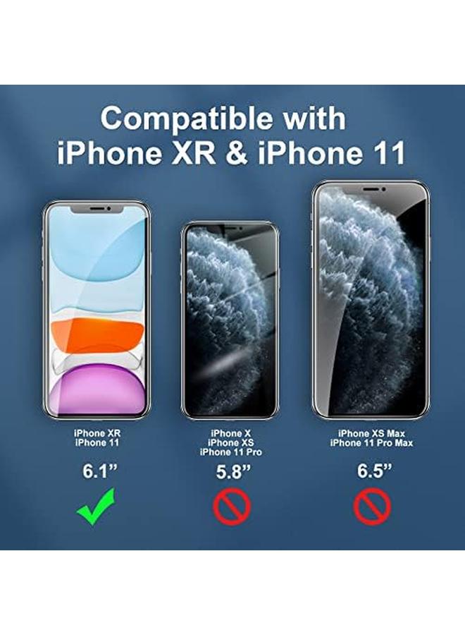 Jetech Shatterproof Screen Protector For Iphone 11 Iphone Xr 6.1 Inch, Full Coverage Military Grade Diamond Hard Tempered Glass Film With Easy Installation Tool, 2 Pack - Image 4