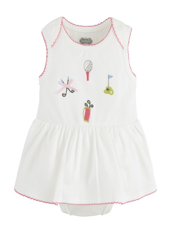 Mud Pie Children's Embroidered Golf Skirted Crawler; 3-6M
