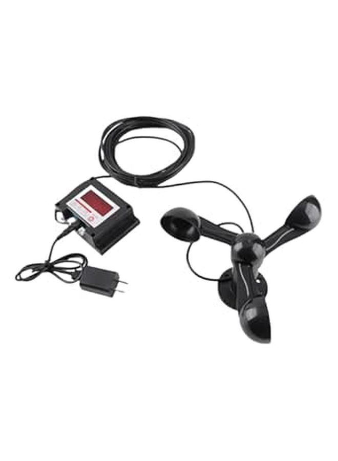 Digital Air Velocity Meter 3 Fan Blades Wind Speed Anemometer Tower Crane Rainproof 0 10 Levels 100 240V - Image 1