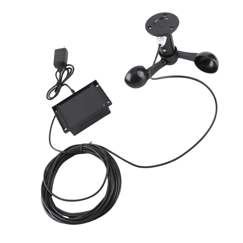 Digital Air Velocity Meter 3 Fan Blades Wind Speed Anemometer Tower Crane Rainproof 0 10 Levels 100 240V - Image 5