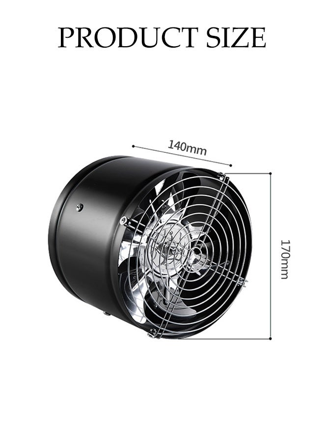 DUNISO 7 Inch Exhaust Fan with Mesh,Low Noise High Air Flow ,High-Speed Powerful Ventilation Fan,Metal Pipe Ventilation Exhaust Fan  for Home Kitchen ,Bathroom  and Garage - Image 2
