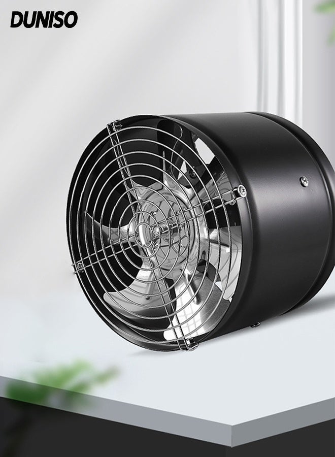 DUNISO 7 Inch Exhaust Fan with Mesh,Low Noise High Air Flow ,High-Speed Powerful Ventilation Fan,Metal Pipe Ventilation Exhaust Fan  for Home Kitchen ,Bathroom  and Garage - Image 1
