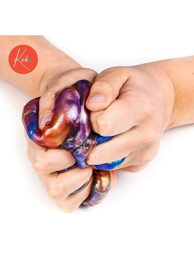 Kicko Marbled Unicorn Color Slime - 24 Pack Colorful Galaxy Sludge - Gooey Fidget Set for Sensory and Tactile Stimulation, Stress Relief, Party Favor, Educational Game - Image 3