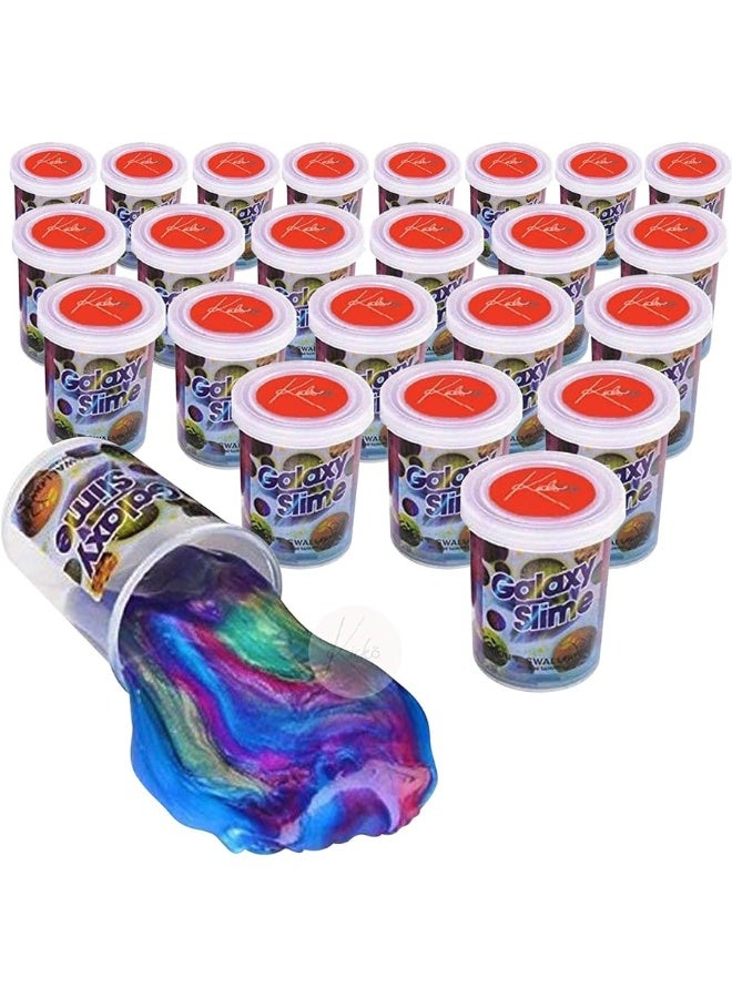 Kicko Marbled Unicorn Color Slime - 24 Pack Colorful Galaxy Sludge - Gooey Fidget Set for Sensory and Tactile Stimulation, Stress Relief, Party Favor, Educational Game - Image 2