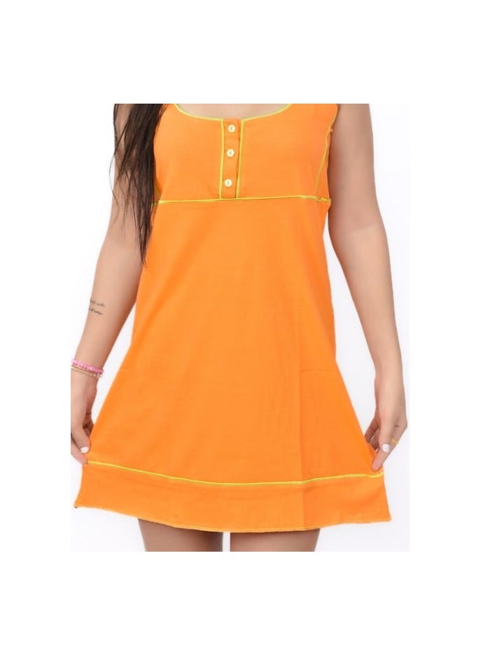 Women's Short Sleeveless Summer Sleepwear - Comfortable and Trendy Cotton Dress  - Image 5