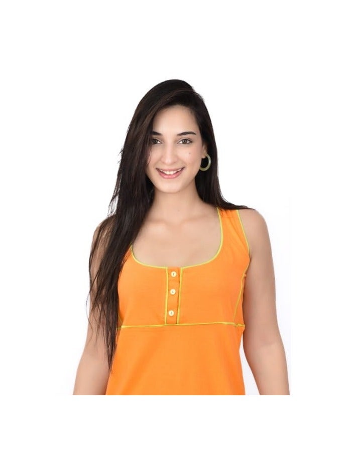 Women's Short Sleeveless Summer Sleepwear - Comfortable and Trendy Cotton Dress  - Image 4
