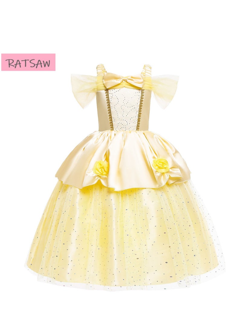RATSAW Belle Princess Birthday Party Dress Set for Girls  - Image 2