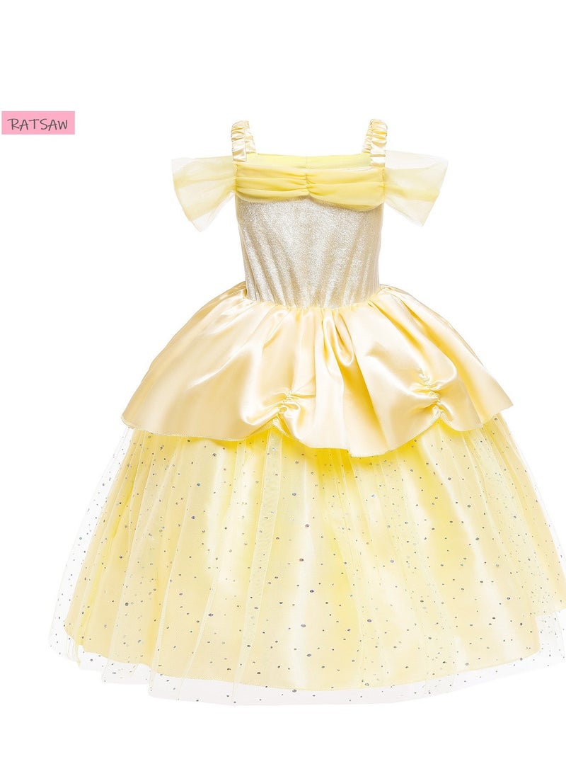 RATSAW Belle Princess Birthday Party Dress Set for Girls  - Image 5