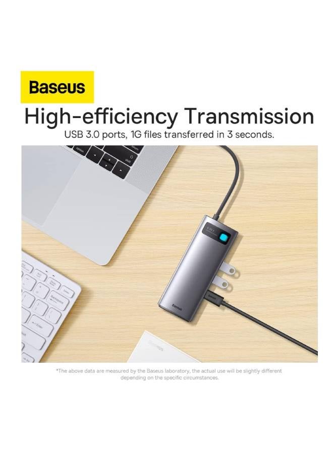 بيسوس Baseus metal gleam series 4-in-1 multifunctional type-c hub docking station gray(type-c to usb3.0 * 4) grey - Image 3