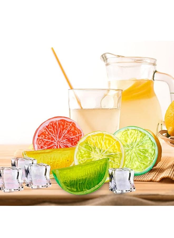 erorex Artificial Lemon Slices 10Pcs Realistic Fake Artificial Lemon Limes Slice Small Fruit Decoration Plastic Simulation Lemon Slice Fake Artificial Fruit Model Party Kitchen Wedding Decoration  - Image 2