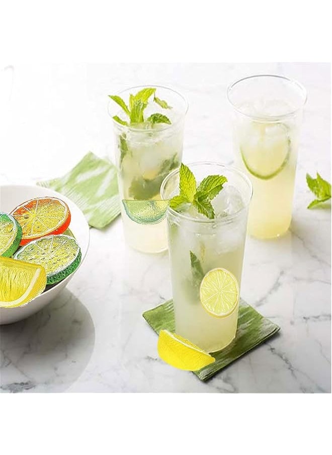 erorex Artificial Lemon Slices 10Pcs Realistic Fake Artificial Lemon Limes Slice Small Fruit Decoration Plastic Simulation Lemon Slice Fake Artificial Fruit Model Party Kitchen Wedding Decoration  - Image 5