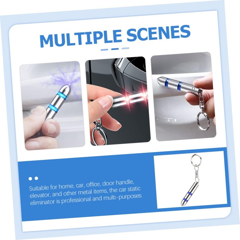 VOSAREA Car Static Keychain Discharger Compact Portable Electrostatic Remover for Vehicle Static Electricity Lightweight Keyring for Everyday Use Blue Upgraded Design - Image 2