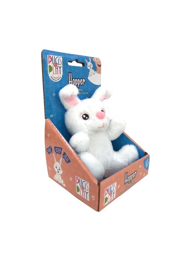 PUGS AT PLAY Your Shoulder Friend Hopper The Bunny Plush Toy (10 Cm)  - Image 3