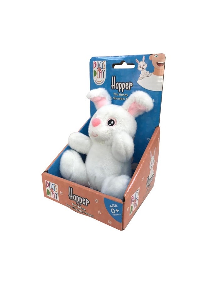 PUGS AT PLAY Your Shoulder Friend Hopper The Bunny Plush Toy (10 Cm)  - Image 2
