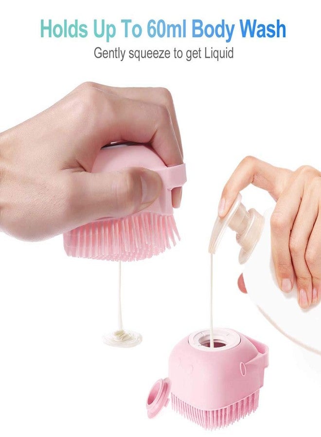RD MALL Soft Silicone Bath Body Brush with Soap Dispenser,Reusable Exfloliating Body Scrubber for Gentle Skin Massage - Image 4