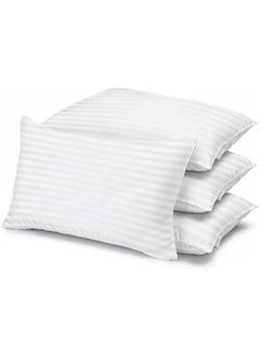Comfy COMFY SET OF 4 HYPOALLERGENIC COTTON WHITE STRIPE LUXURY COLLECTION HOTEL PILLOW  - Image 2