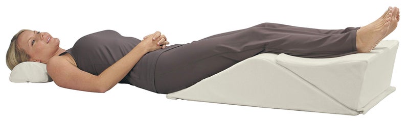 Contour BackMax Bed Wedge Lumbar Support System - Multi-Positional Back, Leg & Knee Elevation Pillows for Sleep & Recovery with Orthopedic Zero Gravity Weightless Comfort - Bonus Half Roll Neck Pillow - Image 4