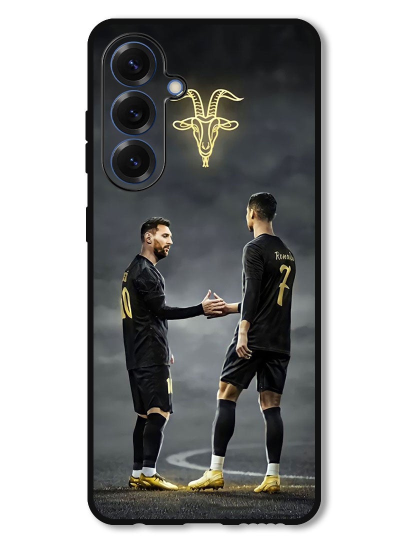 Theodor Protective Case Anti Scratch Shock Proof Bumper Cover For Samsung Galaxy S25 Plus Messi Ronaldo Goat - Image 1
