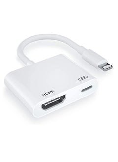 [Apple MFi Certified] Lightning to HDMI Digital AV Adapter,1080P Video & Audio Sync Screen Converter AV Adapter with Charging Port for iPhone HDMI Converter to HD TV/Projector/Monitor Support All iOS