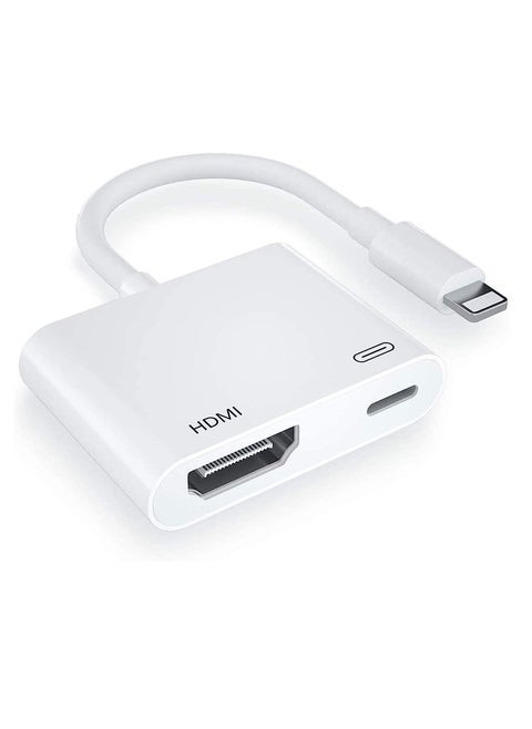 [Apple MFi Certified] Lightning to HDMI Digital AV Adapter,1080P Video & Audio Sync Screen Converter AV Adapter with Charging Port for iPhone HDMI Converter to HD TV/Projector/Monitor Support All iOS