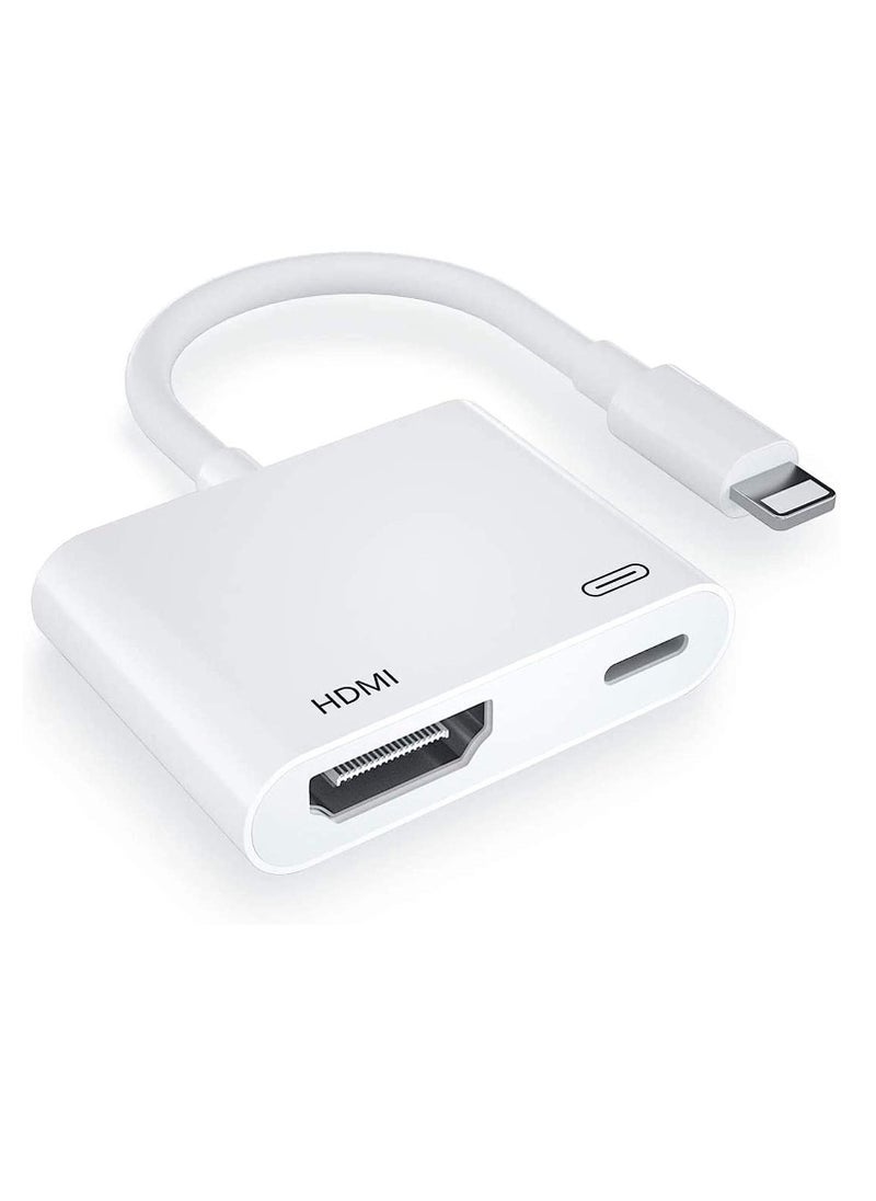 Generic - [Apple MFi Certified] Lightning to HDMI Digital AV Adapter,1080P Video & Audio Sync Screen Converter AV Adapter with Charging Port for iPhone HDMI Converter to HD TV/Projector/Monitor Support All iOS - Image 1