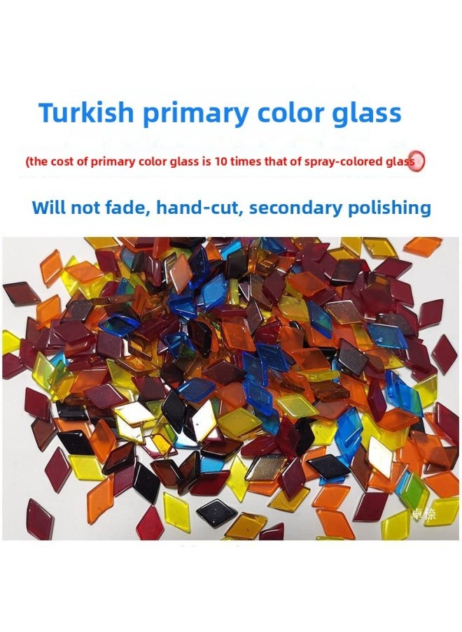 Turkish Mosaic Lamp Diy Birthday Handmade Candlestick Kidsren Family Night Light Interactive Production Creative Other-Color:Pink SL8 Complete Material Package  - Image 5