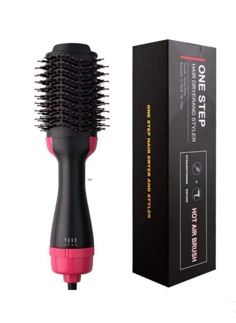 Zaros 1000W Ionic Hair Dryer & Styler – 1 Step Hot Air Brush, Straightener, Comb, Roller & Concentrator | Fast Drying, Frizz Control, Multi Heat Settings - Image 1