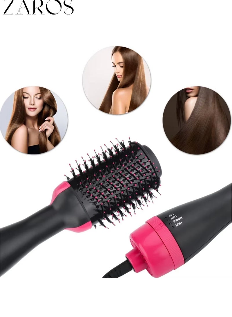 Zaros 1000W Ionic Hair Dryer & Styler – 1 Step Hot Air Brush, Straightener, Comb, Roller & Concentrator | Fast Drying, Frizz Control, Multi Heat Settings - Image 4