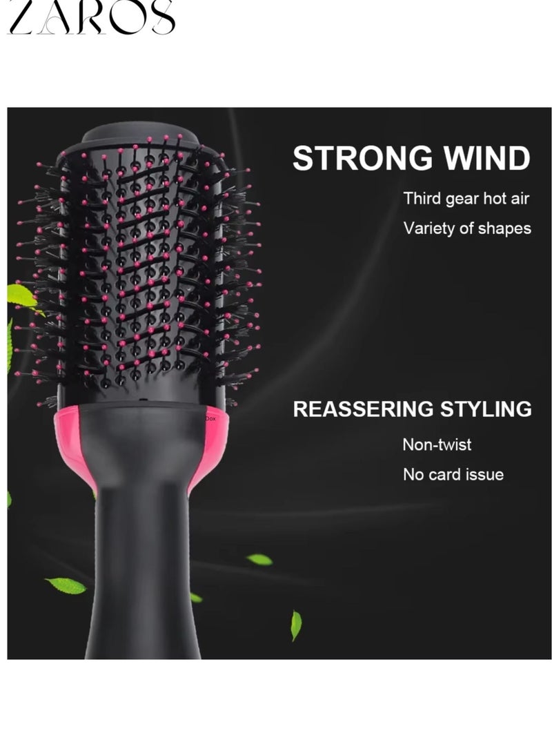 Zaros 1000W Ionic Hair Dryer & Styler – 1 Step Hot Air Brush, Straightener, Comb, Roller & Concentrator | Fast Drying, Frizz Control, Multi Heat Settings - Image 5