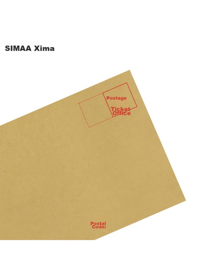 Simaa 100 Sheets No. 5 Kraft Paper Envelopes, Standard Postal Envelopes 220*110mm, Office Supplies, Cash Receipts, Payroll Envelopes, Small Envelope Pouches 6615 - Image 4