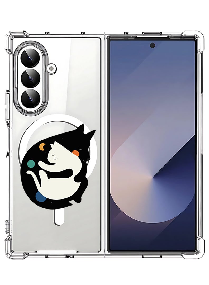 Theodor Magnetic Case for Samsung Galaxy Z Fold 7 Compatible with MagSafe Wireless Charging, Shockproof Phone Bumper Cover More Hugs - Image 1