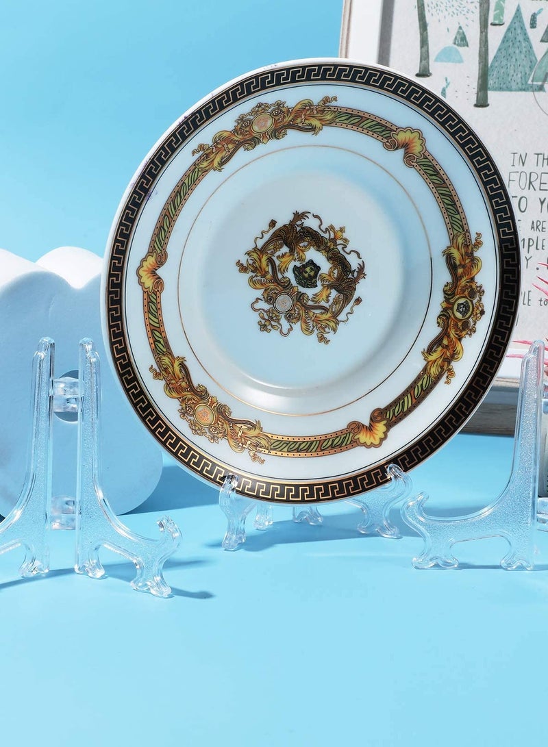 SOLARAE Mini Transparent Easel Stands - 24 Pack Ceramic Plate Photo Frame Display Holders for Home, Desktop Decor, Wedding, Hotel, and Party Accessories. - Image 5