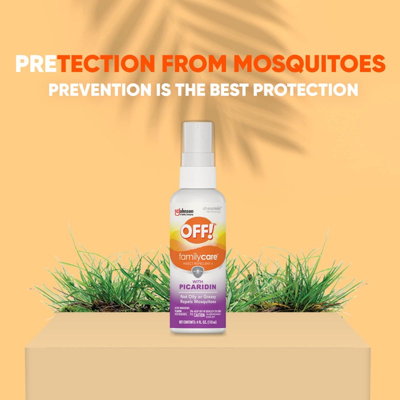 OFF! FamilyCare Insect & Mosquito Repellent Spritz, Bug Spray Made with Picaridin for Everyday Use, 4 oz - Image 2