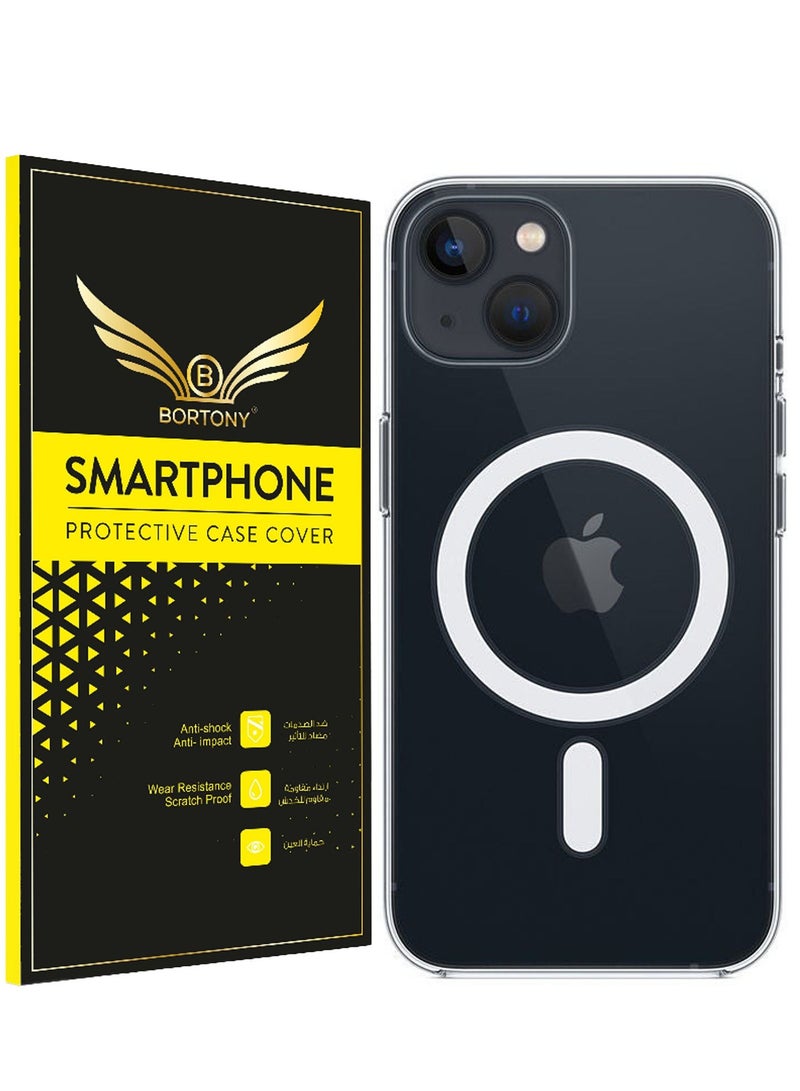 BORTONY Protective Case Cover (iPhone 14) Compatible with Magsafe Charging & Accessories Hard Back Clear Case Cover for Apple iPhone 14 6.1 inch 2022 Launched - Image 1