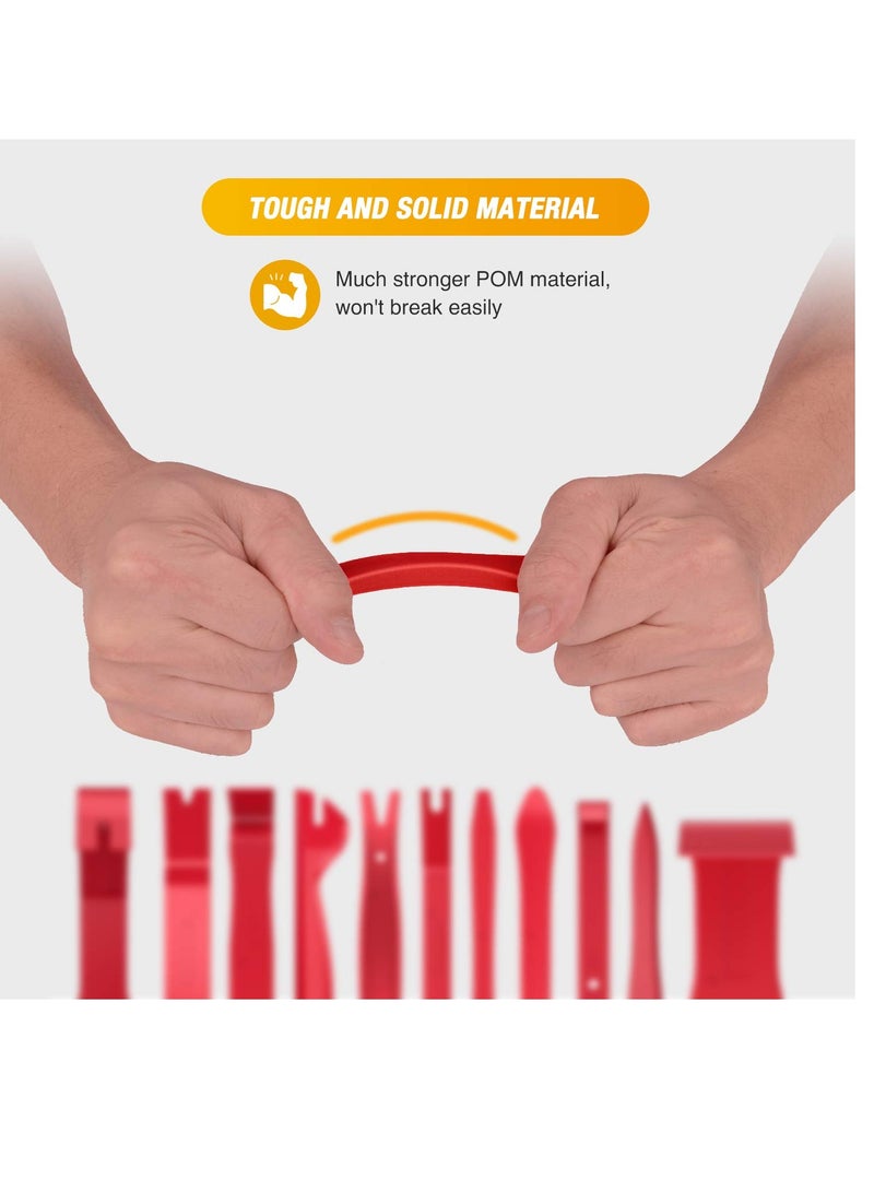 أداة إزالة الحواف 40 قطعة، أداة إزالة نهايات السيارات، كماشة إزالة المشابك، أدوات إزالة ستيريو، مجموعة إصلاح القماش الداخلي للسيارة، مجموعة دقة خطاف واختيار، خافق أسلاك، مكشطة فيلم سيارة. - Image 5