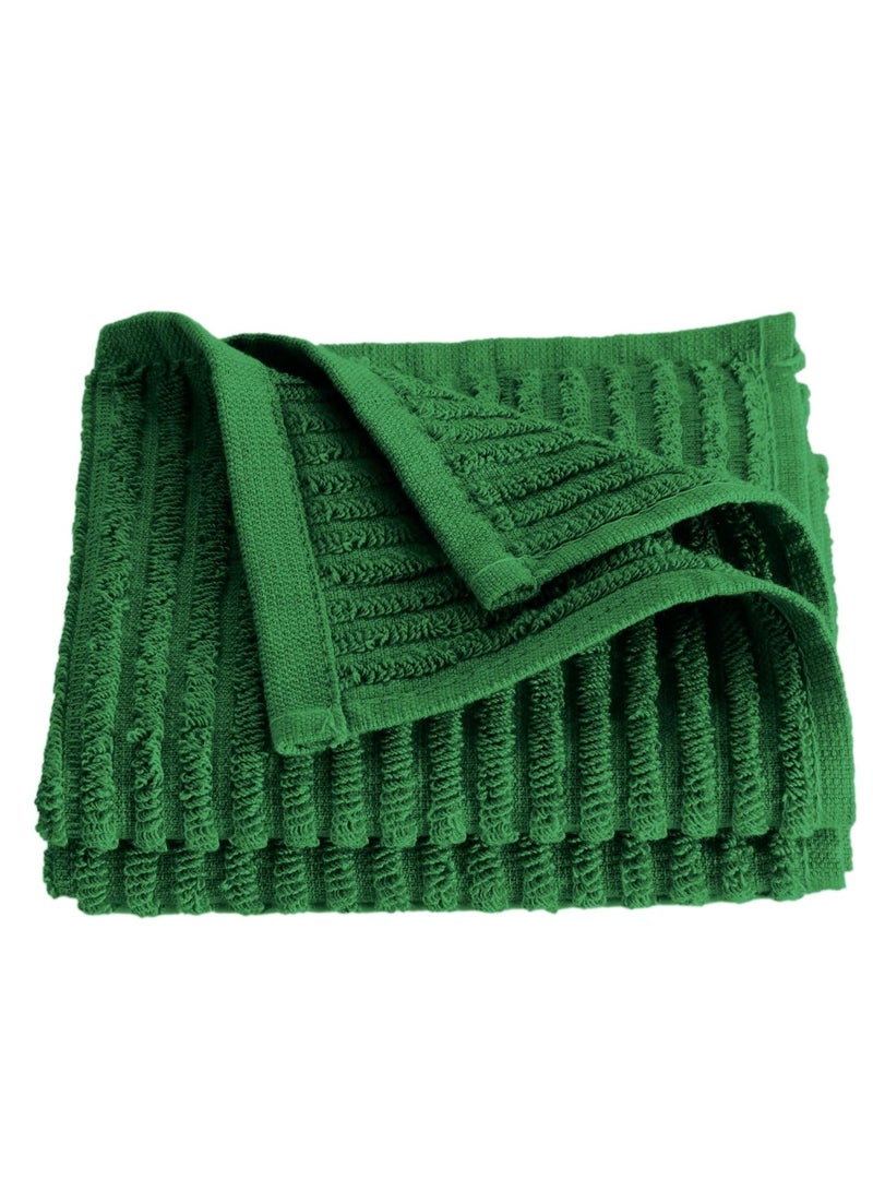 SIGNOOLA Signoola Multi-Purpose Towel Set Of 4 Pcs 30 x 30 cm Green stripe, 100% cotton.  - Image 3