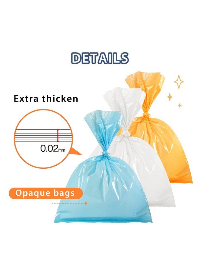 Deefre Odor Sealing Waste Disposal Bags M/150 Count Cat Litter Bags Unscented Cat poop bags Large Capacity Diaper Disposal or Pet Waste Bags[Color:White] - Image 2