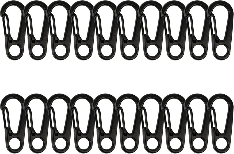SWATOM Small Mini Carabiner Clip Tiny Spring Snap Hook Keychains Micro Carabiners for Paracord EDC Alloy Key Rings Outdoor Hiking Fishing Camping Backpack Accessories - Image 1