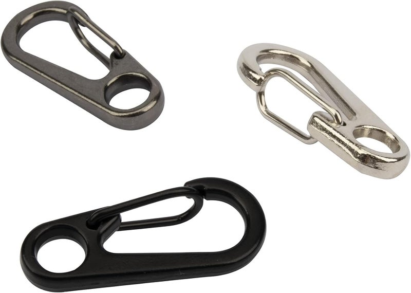 SWATOM Small Mini Carabiner Clip Tiny Spring Snap Hook Keychains Micro Carabiners for Paracord EDC Alloy Key Rings Outdoor Hiking Fishing Camping Backpack Accessories - Image 5