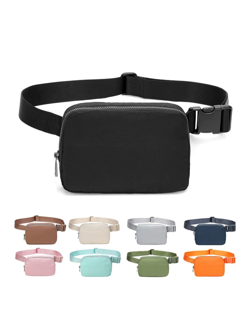 GUDOO Belt Bag Waist Pack Crossbody Bags for Running Hiking Travel Workout Adjustable Strap for Women black Small Stylish - Image 1