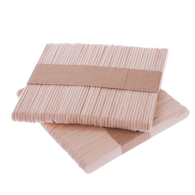GOLD LEAF Ice Cream Sticks 300 Pcs Wooden Ice Cream Sticks Popsicle Sticks Pack of 300 Pcs - Image 2
