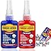 GNEOCO Thread Lock Blue and Red Threadlocker Medium and Strong Strength Thread Locker for Nuts Bolts Fasteners and Metals Anaerobic Curing Screw Glue to Prevent Loosening Blue and Red - Image 2