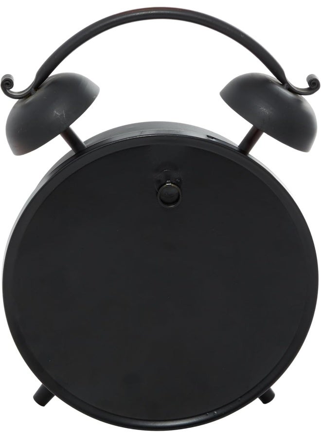 Deco 79 Metal Clock with Bell Style Top 10 x 4 x 13 Black - Image 2