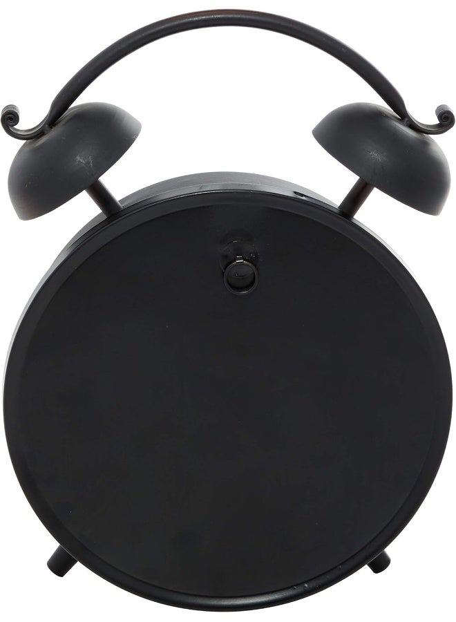 Deco 79 Metal Clock with Bell Style Top 10 x 4 x 13 Black - Image 4