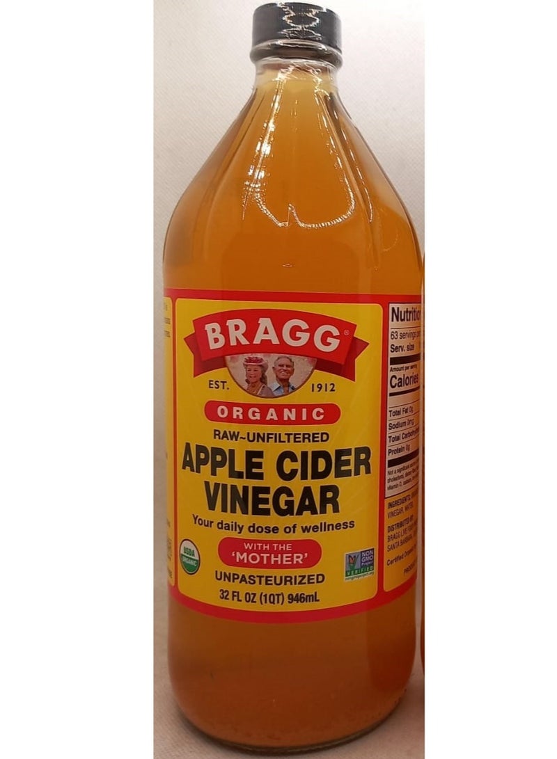 Bragg Organic Raw Apple Cider Vinegar Health Supplement 946ml (Pack of 1) - Image 1