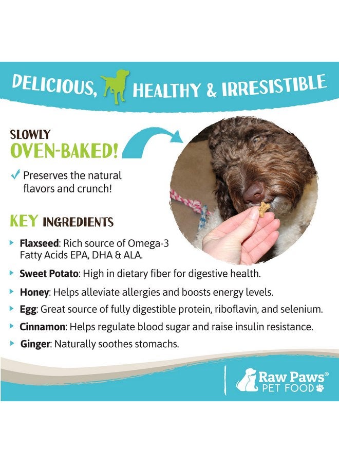 Raw Paws Mini Bones for Dogs - Sweet Potato & Honey Recipe, 10-oz - Made in USA Mini Dog Biscuits, Small Training Treats for Dogs - Wheat, Corn, Soy Free Crunchy Dog Treats, Mini Bones for Dogs - Image 4