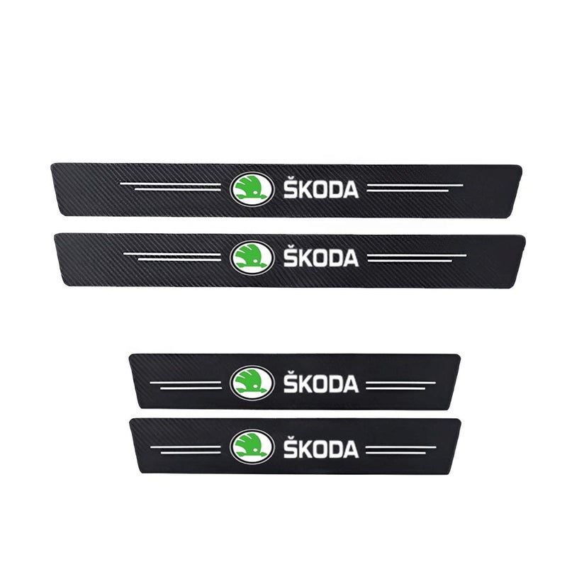 MULZI Car Door Carbon Fiber Wrap PPF Film Sill Edge Anti Scratch Guard Protector Stickers Accessories for (Compatible for Skoda) - Image 1