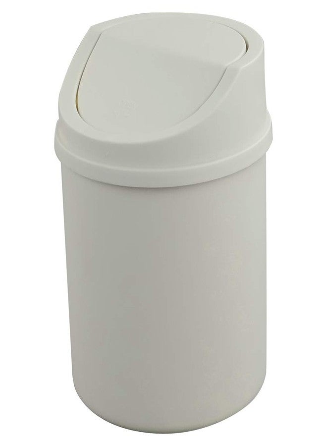 Fiazony Tiny Trash Can with Swing Lid, Plastic Desktop Mini Waste Can, White - Image 5