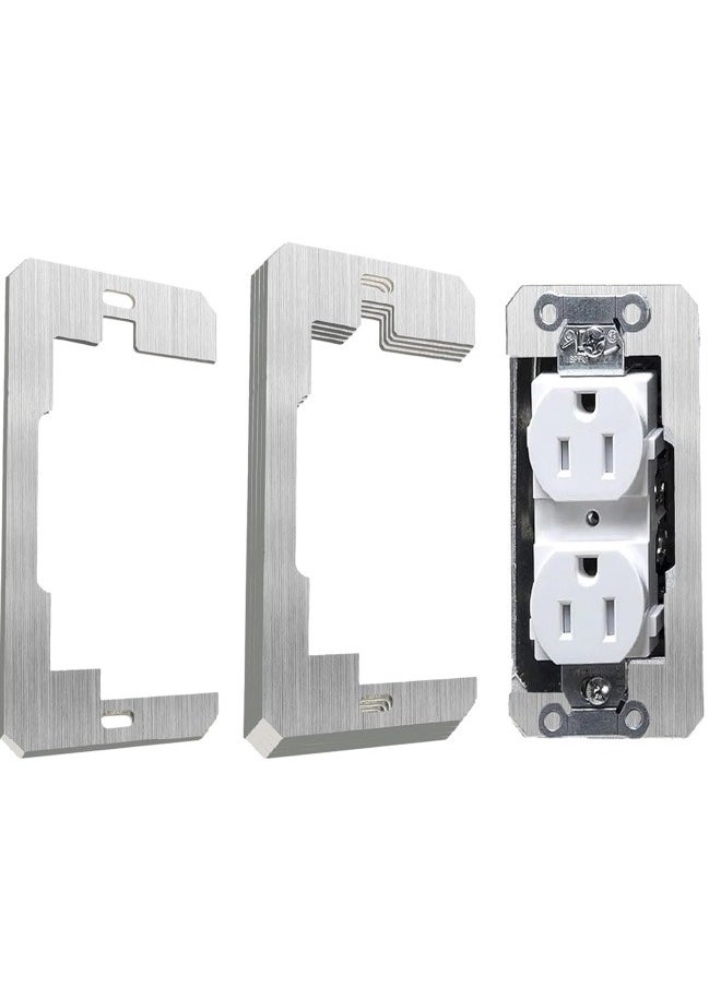Generic - 5 Pcs Wall Plate Spacers, Receptacle Spacers Shims Leveler, Metal Flush Fit Device Leveling Plates for Fixing and Repairing LooseWalls Electrical Outlet Electrical Boxes Switch Fix Spacers - Image 1