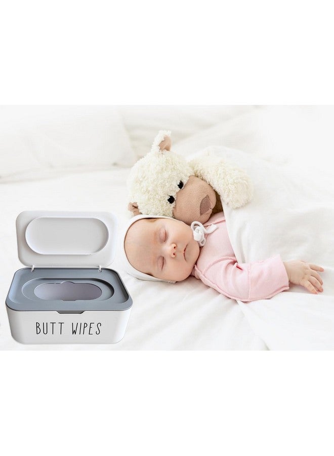 illikkuyax Flushable Butt Wipes Dispenser for Bathroom Toilet Wipes Container Nursery, Chic Bathroom Decor, 7.48"L x 5.12"W x 2.95"H - Image 4